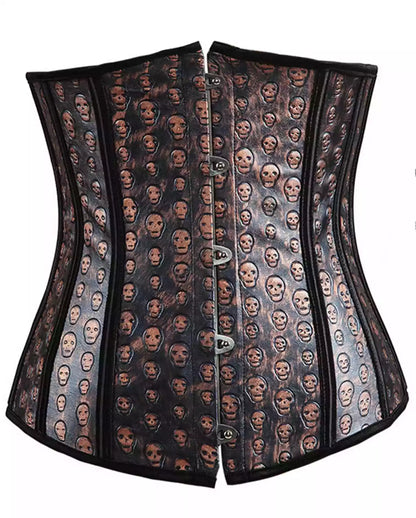 Renaissance Corset Top Underbust Corset with Steel Boning and Lace-Up Back