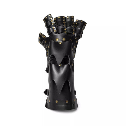 Steampunk Mechanical Arm Halloween Party PU Leather Decorative Five-Finger Gloves