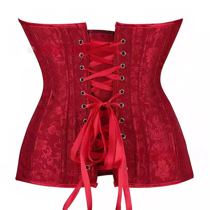 Overbust Corset with Steel Boning and Lace-Up Back