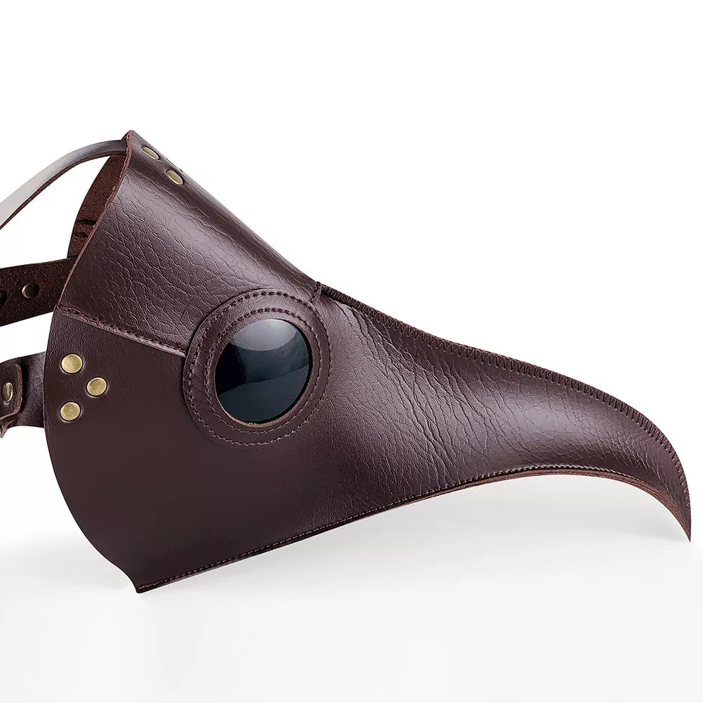 Steampunk PU Leather Plague Doctor Mask Halloween Prop