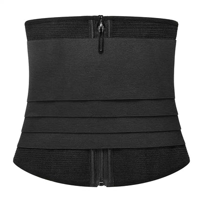 Removable Strap Zip-Up Sports Waist Trainer and Shapewear Belt