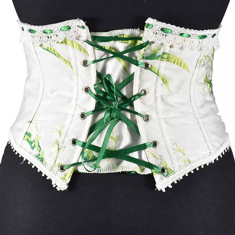 Renaissance Boned Lolita Waist Cincher with Bow Tie