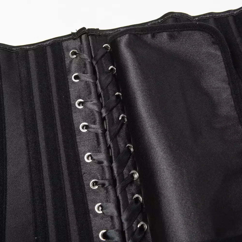 Satin Underbust Corset with Steel Boning and Lace-Up Back