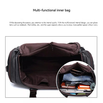 Large Capacity PU Leather Carry Bag