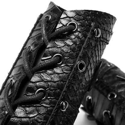 Punk PU Leather Arm Sleeves Cosplay Bracelet Medieval Knight Arm Cuff