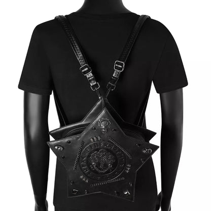 Gothic Punk Embossed Women's Backpack and Crossbody Bag