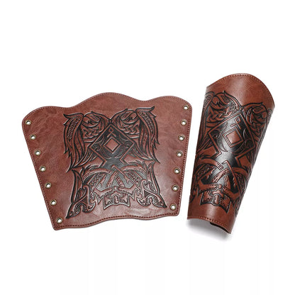 Medieval Renaissance Embossed Bracers Cosplay Prop