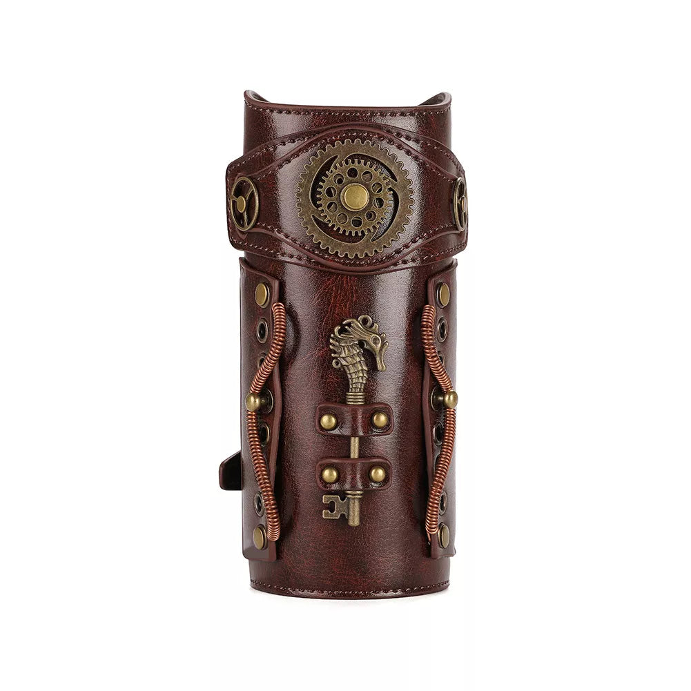 Medieval Vintage Steampunk Arm Cuffs Halloween Bracers Festival Party Arm Bands