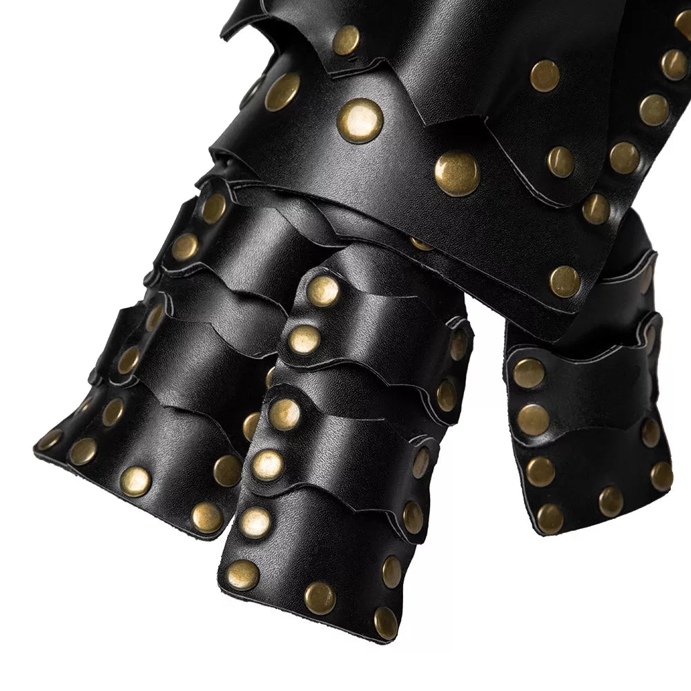 Steampunk Mechanical Arm Halloween Party PU Leather Decorative Five-Finger Gloves