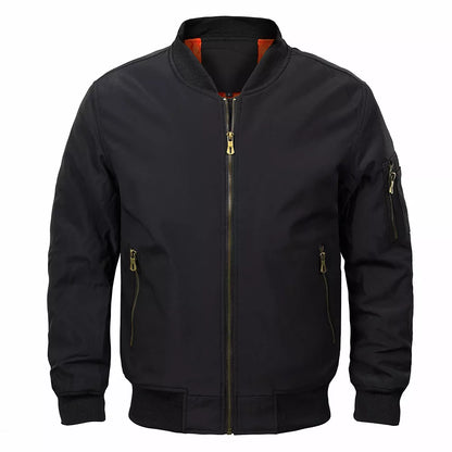 Men’s Stand Collar Flight Bomber Jacket