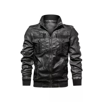 Men's Lightweight Faux Leather Biker Jacket | Trendy Moto Style