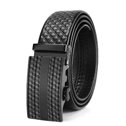 Men's Genuine Leather Automatic Buckle Belt