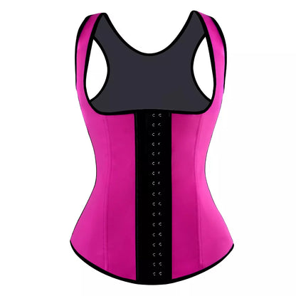 Waist Trainer Vest with Hook-and-Eye Closure and Shoulder Straps