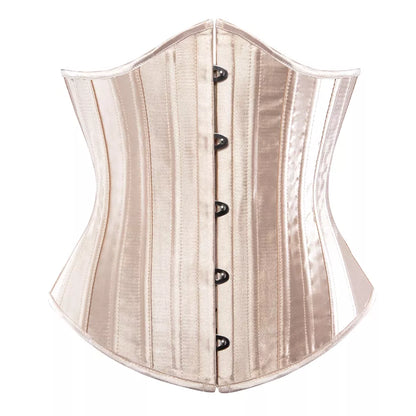 Satin Underbust Corset with Steel Boning and Lace-Up Back