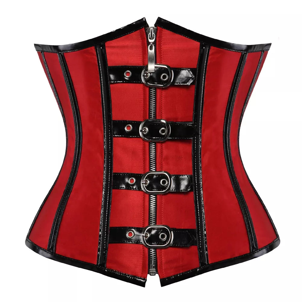 Steampunk Corset with Front Buckle Closure