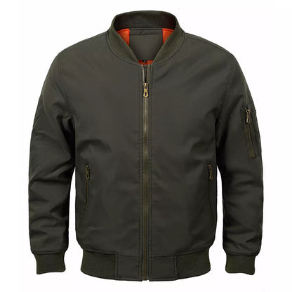 Men’s Stand Collar Flight Bomber Jacket