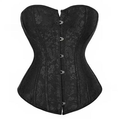 Overbust Corset with Steel Boning and Lace-Up Back