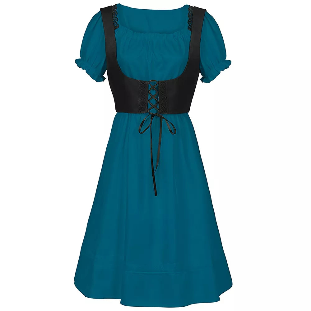 Women's Gothic Dress Victorian Era Ruffle Dress