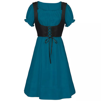 Women's Gothic Dress Victorian Era Ruffle Dress