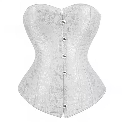 Overbust Corset with Steel Boning and Lace-Up Back