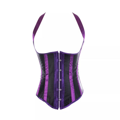 Halter Overbust Corset with Front Busk Closure