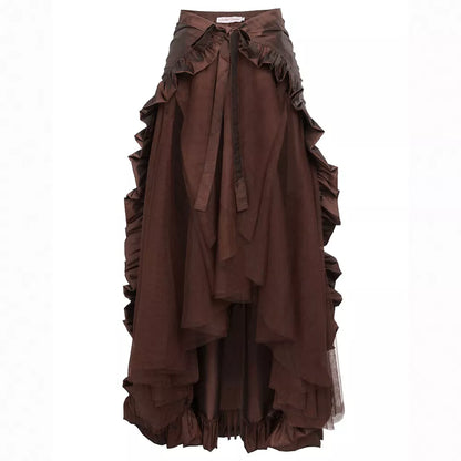 Women's Plus Size Steampunk Gothic Victorian Ruffle Pirate Wrap Skirt