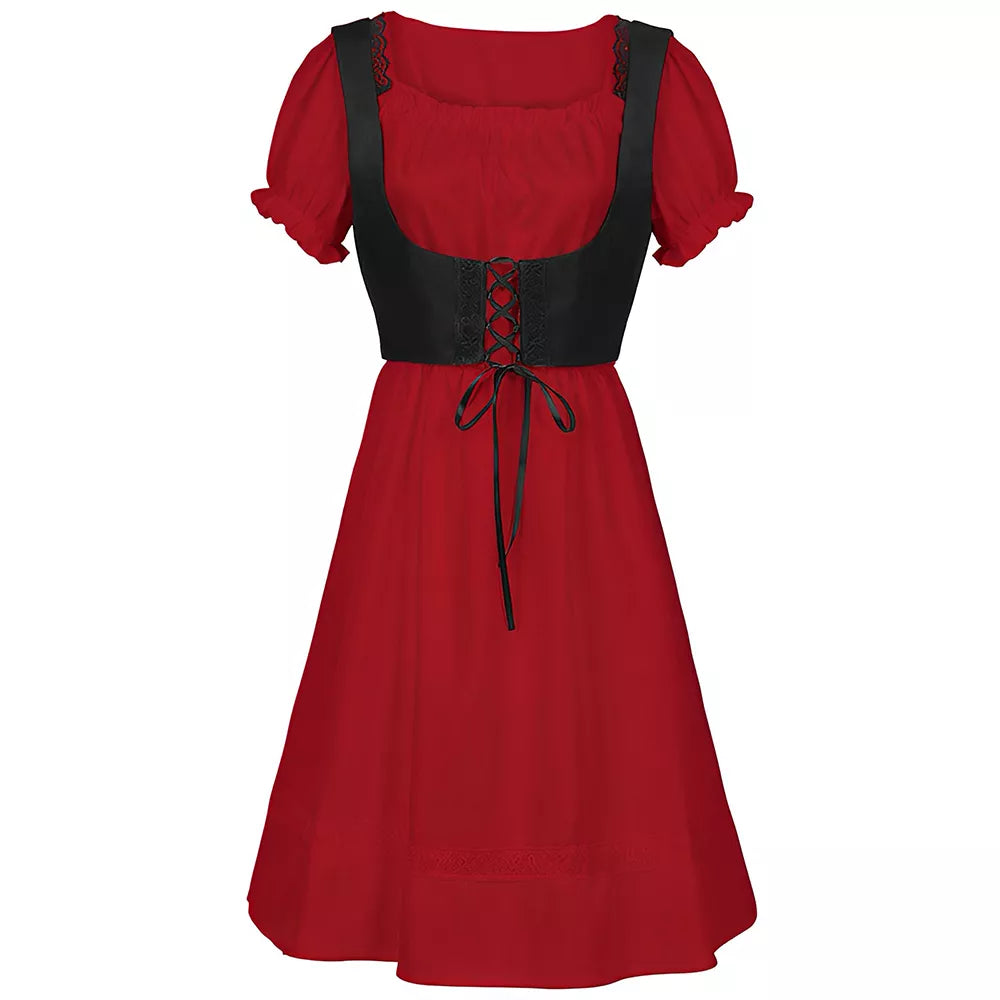 Women's Gothic Dress Victorian Era Ruffle Dress