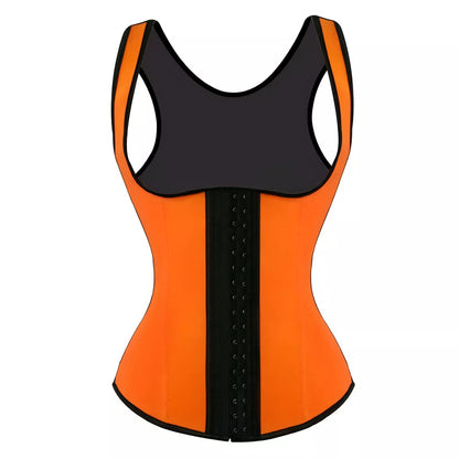 Waist Trainer Vest with Hook-and-Eye Closure and Shoulder Straps