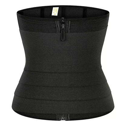 Removable Strap Zip-Up Sports Waist Trainer and Shapewear Belt