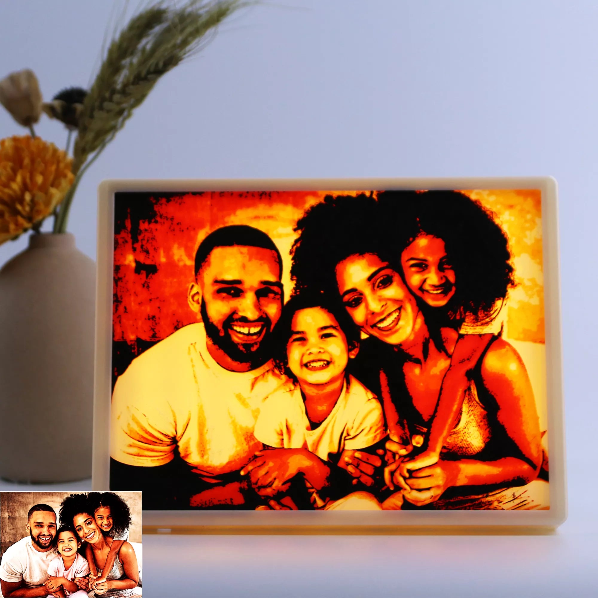 Custom Glowing Family Picture Frame