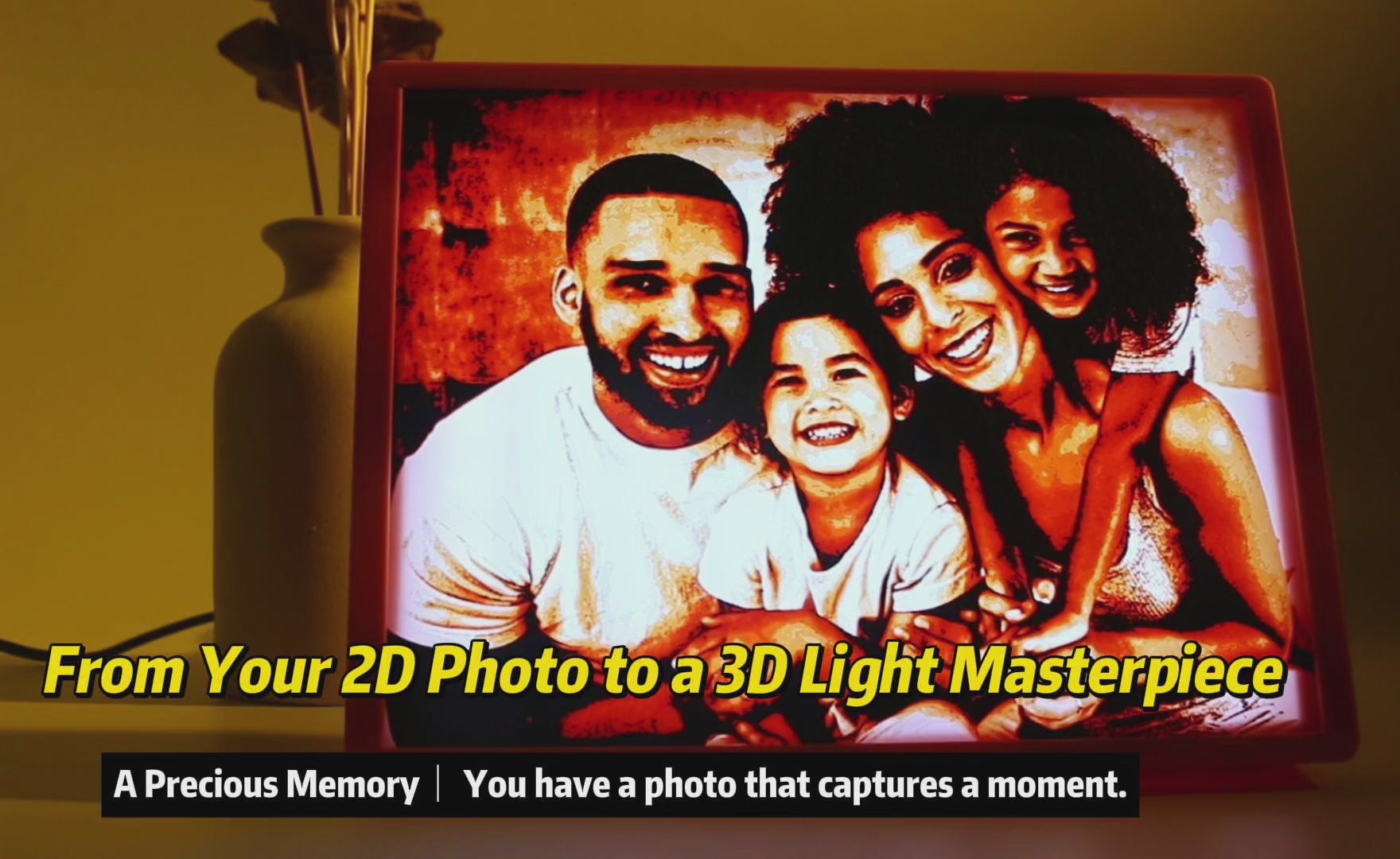 Custom Glowing Family Picture Frame